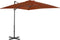 vidaXL - Zweefparasol - met - aluminium - paal - 250x250 - cm - terracottakleurig