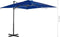 vidaXL - Zweefparasol - met - aluminium - paal - 250x250 - cm - azuurblauw