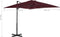 vidaXL - Zweefparasol - met - aluminium - paal - 250x250 - cm - bordeauxrood