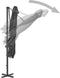 vidaXL - Zweefparasol - met - aluminium - paal - 250x250 - cm - antracietkleurig