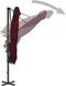 vidaXL - Zweefparasol - met - aluminium - paal - 250x250 - cm - bordeauxrood