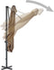 vidaXL - Zweefparasol - met - aluminium - paal - 250x250 - cm - taupe