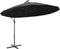 vidaXL - Zweefparasol - met - aluminium - paal - 3 - m - antraciet