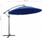 vidaXL - Zweefparasol - met - aluminium - paal - 3 - m - blauw