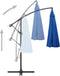 vidaXL - Zweefparasol - met - aluminium - paal - 3 - m - blauw