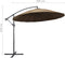 vidaXL - Zweefparasol - met - aluminium - paal - 3 - m - taupe