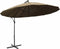vidaXL - Zweefparasol - met - aluminium - paal - 3 - m - taupe