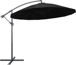 vidaXL - Zweefparasol - met - aluminium - paal - 3 - m - zwart