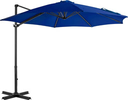 vidaXL - Zweefparasol - met - aluminium - paal - 300 - cm - azuurblauw
