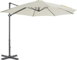 vidaXL - Zweefparasol - met - aluminium - paal - 300 - cm - zandkleurig