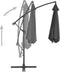 vidaXL - Zweefparasol - met - aluminium - paal - 300 - cm - antracietkleurig