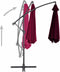 vidaXL - Zweefparasol - met - aluminium - paal - 300 - cm - bordeauxrood