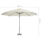vidaXL - Zweefparasol - met - aluminium - paal - 300 - cm - zandkleurig