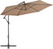 vidaXL - Zweefparasol - met - aluminium - paal - 300 - cm - taupe