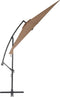 vidaXL - Zweefparasol - met - aluminium - paal - 300 - cm - taupe