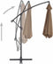 vidaXL - Zweefparasol - met - aluminium - paal - 300 - cm - taupe