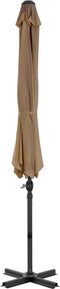 vidaXL - Zweefparasol - met - aluminium - paal - 300 - cm - taupe