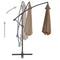 vidaXL - Zweefparasol - met - aluminium - paal - 300 - cm - taupe