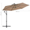vidaXL - Zweefparasol - met - aluminium - paal - 300 - cm - taupe