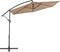vidaXL - Zweefparasol - met - aluminium - paal - 300 - cm - taupe