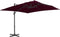 vidaXL - Zweefparasol - met - aluminium - paal - 300x300 - cm - bordeauxrood