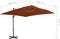 vidaXL - Zweefparasol - met - aluminium - paal - 300x300 - cm - terracottakleurig