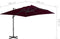 vidaXL - Zweefparasol - met - aluminium - paal - 300x300 - cm - bordeauxrood