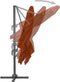 vidaXL - Zweefparasol - met - aluminium - paal - 300x300 - cm - terracottakleurig