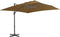 vidaXL - Zweefparasol - met - aluminium - paal - 300x300 - cm - taupe