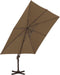 vidaXL - Zweefparasol - met - aluminium - paal - 300x300 - cm - taupe
