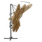 vidaXL - Zweefparasol - met - aluminium - paal - 300x300 - cm - taupe