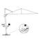 vidaXL - Zweefparasol - met - aluminium - paal - 300x300 - cm - taupe