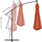 vidaXL - Zweefparasol - met - aluminium - paal - 350 - cm - terracottakleurig
