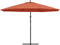 vidaXL - Zweefparasol - met - aluminium - paal - 350 - cm - terracottakleurig