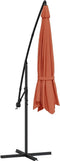 vidaXL - Zweefparasol - met - aluminium - paal - 350 - cm - terracottakleurig