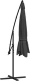 vidaXL - Zweefparasol - met - aluminium - paal - 350 - cm - antracietkleurig