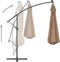 vidaXL - Zweefparasol - met - aluminium - paal - 350 - cm - taupe