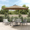 vidaXL - Zweefparasol - met - aluminium - paal - 350 - cm - taupe