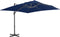 vidaXL - Zweefparasol - met - aluminium - paal - 3x3 - m - azuurblauw