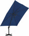 vidaXL - Zweefparasol - met - aluminium - paal - 3x3 - m - azuurblauw