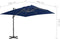 vidaXL - Zweefparasol - met - aluminium - paal - 3x3 - m - azuurblauw