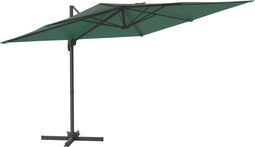 vidaXL - Zweefparasol - met - aluminium - paal - 400x300 - cm - groen