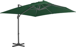 vidaXL - Zweefparasol - met - aluminium - paal - 400x300 - cm - groen