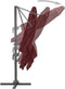 vidaXL - Zweefparasol - met - aluminium - paal - 400x300 - cm - bordeauxrood