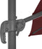 vidaXL - Zweefparasol - met - aluminium - paal - 400x300 - cm - bordeauxrood