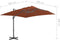 vidaXL - Zweefparasol - met - aluminium - paal - 400x300 - cm - terracottakleurig