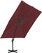 vidaXL - Zweefparasol - met - aluminium - paal - 400x300 - cm - bordeauxrood