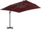 vidaXL - Zweefparasol - met - aluminium - paal - 400x300 - cm - bordeauxrood