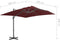 vidaXL - Zweefparasol - met - aluminium - paal - 400x300 - cm - bordeauxrood