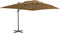 vidaXL - Zweefparasol - met - aluminium - paal - 400x300 - cm - taupe